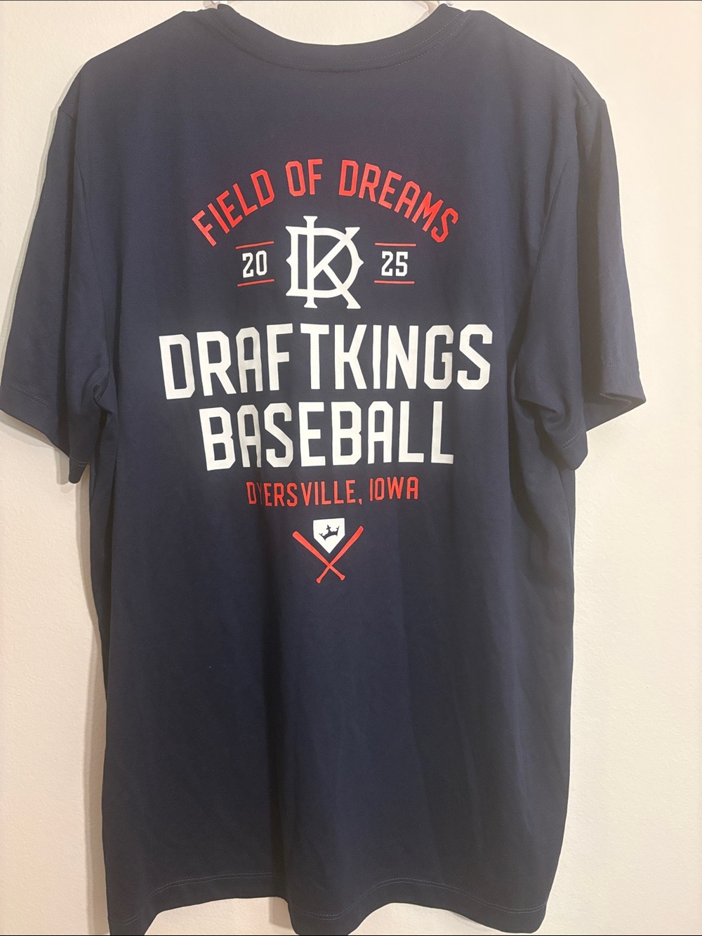 Field of Dreams Iowa DraftKings Baseball The Nike tee DriFit Navy Graphic Tee